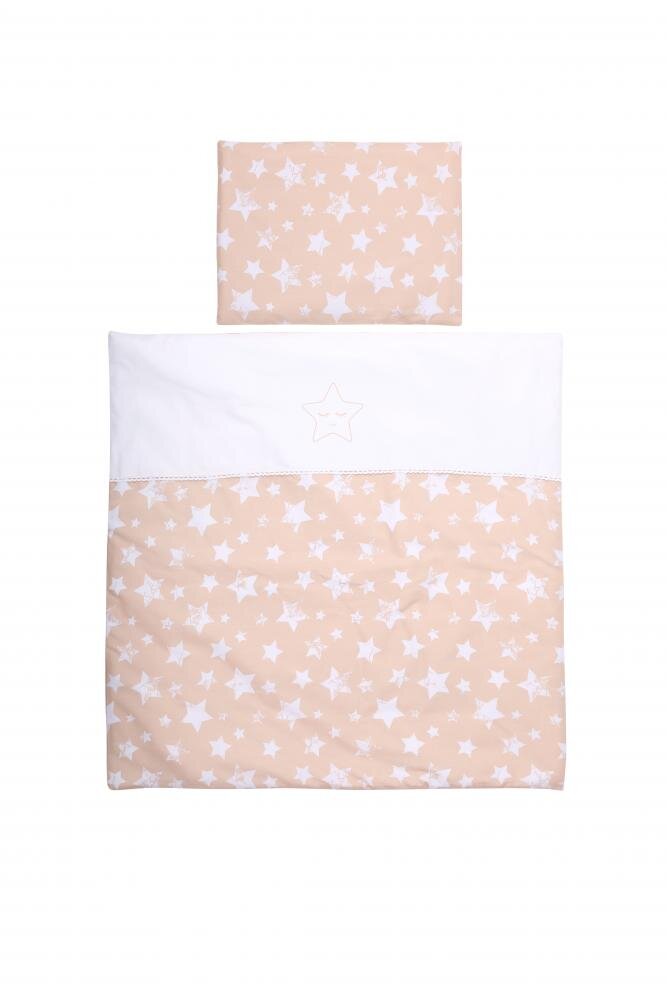 LORELLI Set lenjerie cu 7 piese pentru pat balansoar First Dreams Beige Stars