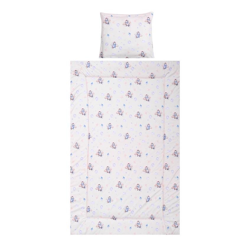 LORELLI Set lenjerie pat 3 piese bumbac ranforce Cosy Aeroplane Blue