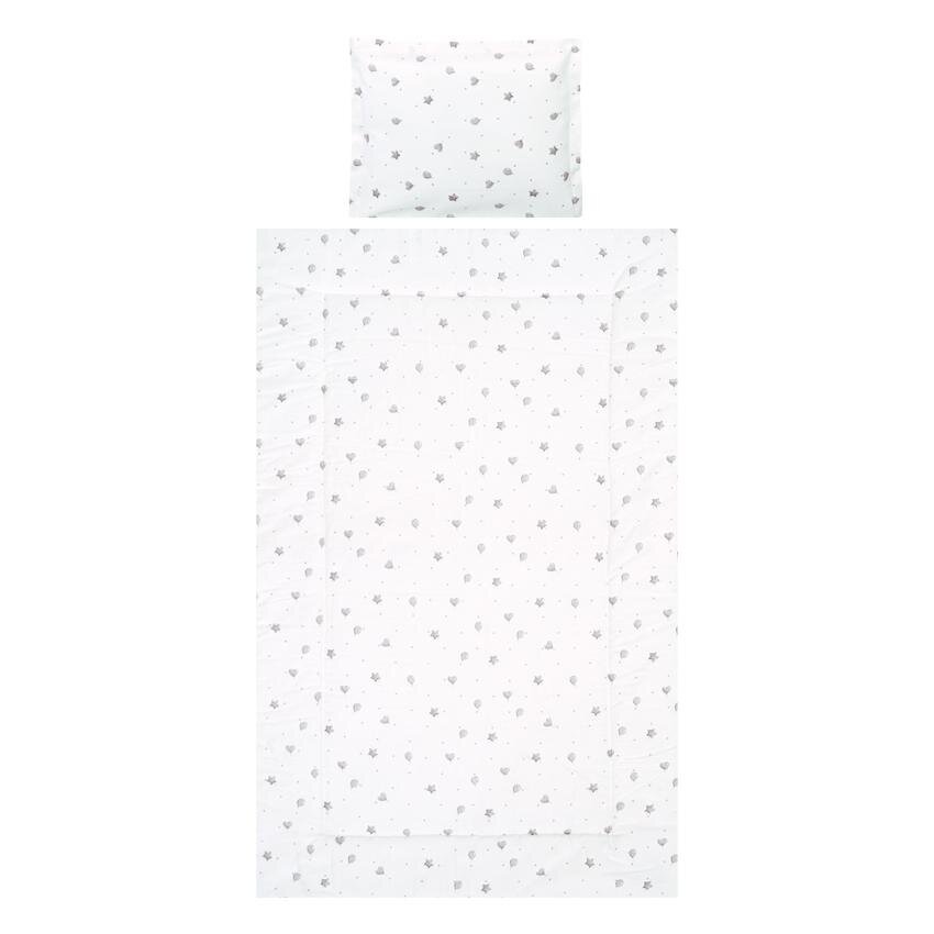 LORELLI Set lenjerie pat 3 piese bumbac ranforce Cosy Grey Train