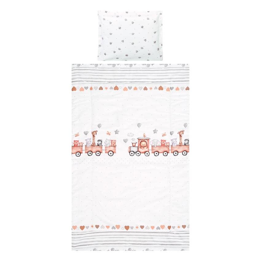 LORELLI Set lenjerie pat 3 piese bumbac ranforce Cosy Grey Train