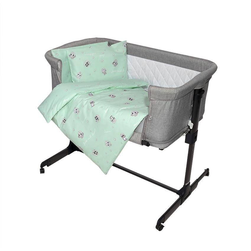 LORELLI Set lenjerie pat 5 piese bumbac ranforce Eva Friends Green