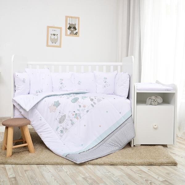 LORELLI Set lenjerie pat 8 piese bumbac ranforce Trend Giraffe