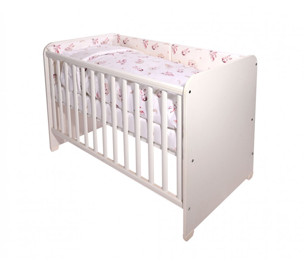 LORELLI Set lenjerie pat Smile bumbac ranforce Beige Bunnies 60 x 120 cm