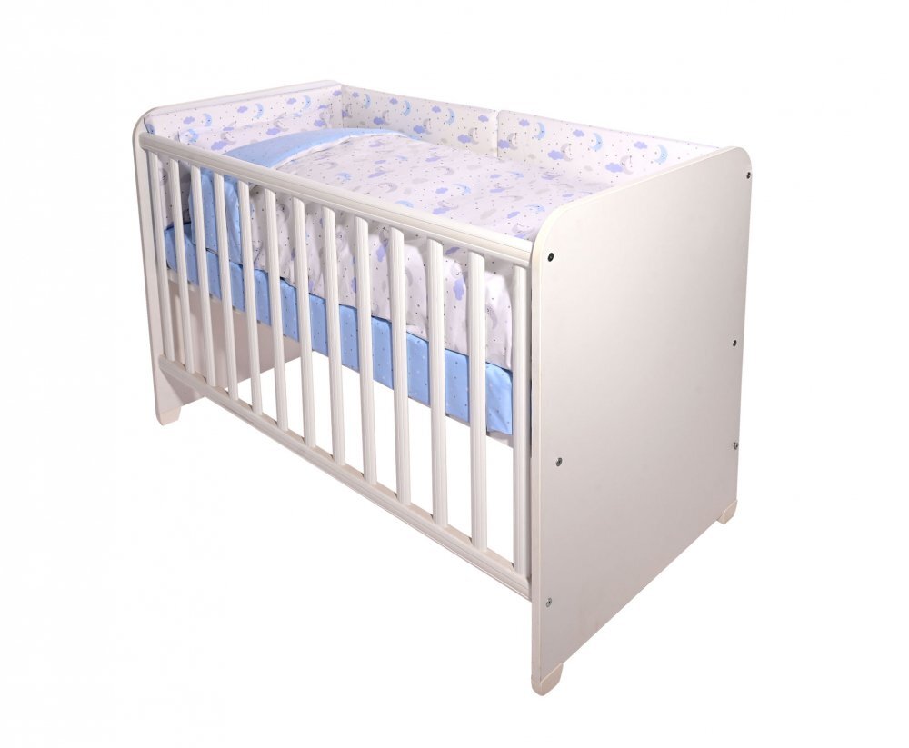 LORELLI Set lenjerie pat Smile bumbac ranforce Blue Moons Stars 60 x 120 cm