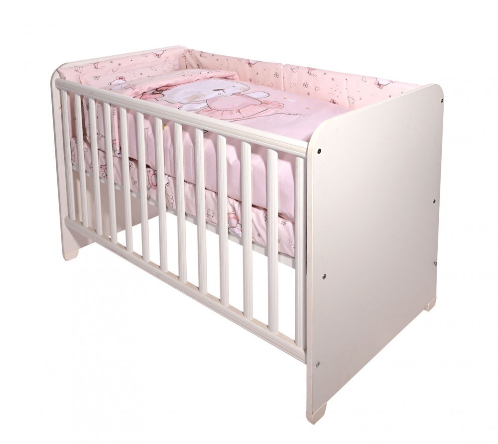 LORELLI Set lenjerie pat Smile bumbac ranforce Pink Ballerina Bear 60 x 120 cm