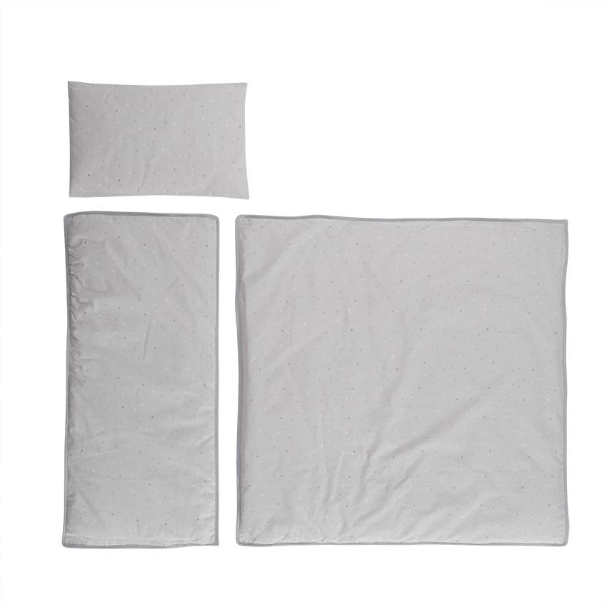 LORELLI Set lenjerie pentru carucior de iarna bumbac ranforce 4 piese Grey Sky