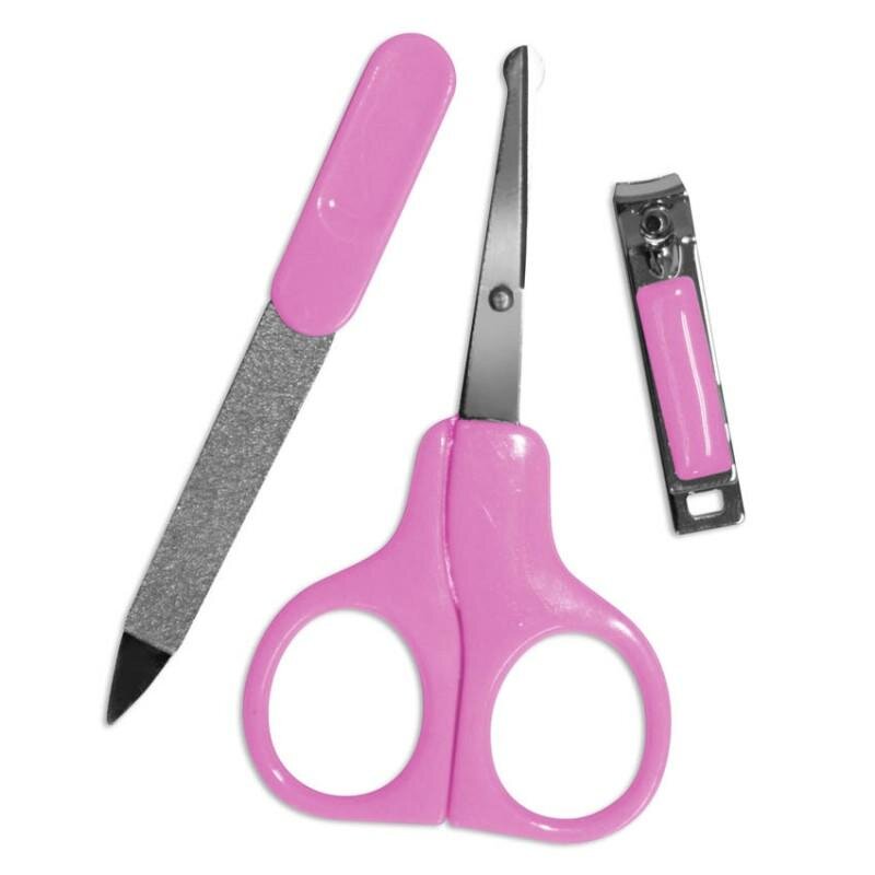 LORELLI Set manichiura cu 3 piese pentru bebelusi Pink