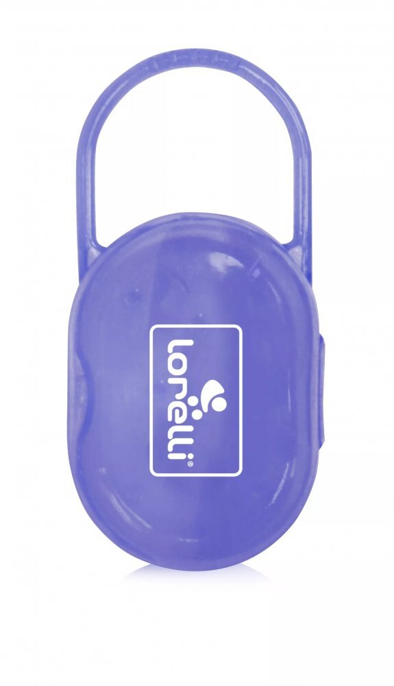 LORELLI Suport transparent cu maner pentru 2 suzete sau tetine Violet