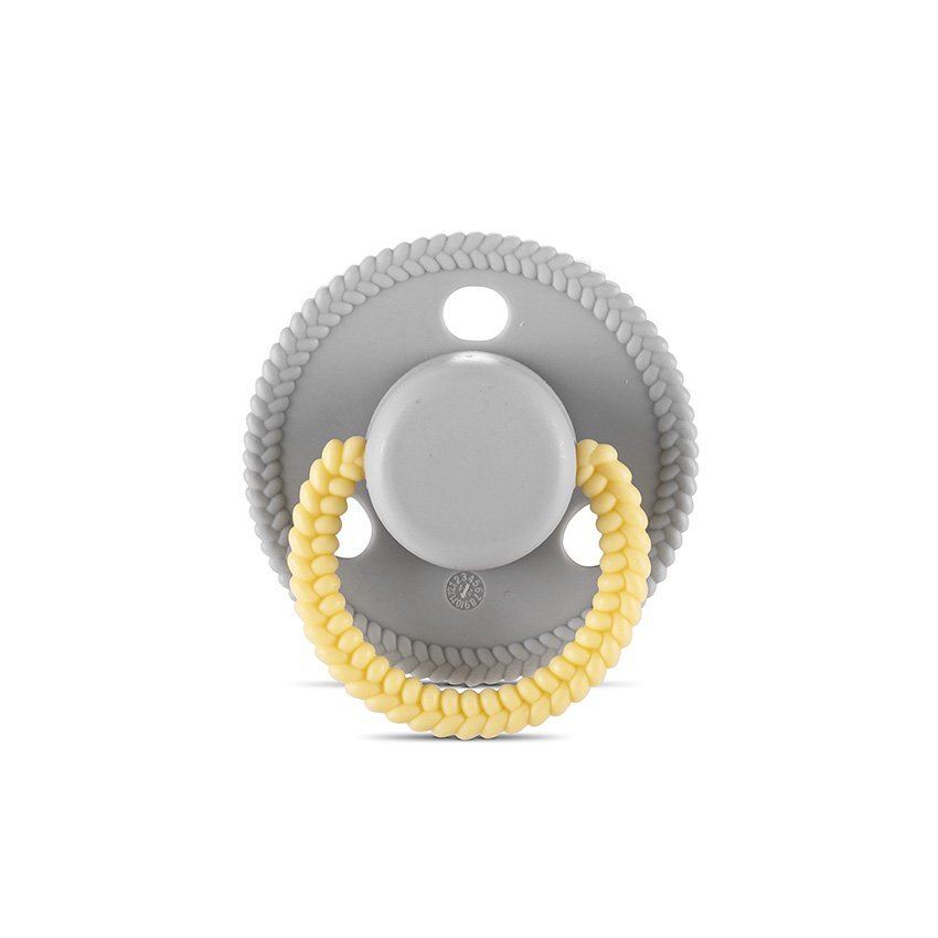 LORELLI Suzeta forma rotunda din silicon moale 0 luni+ Grey