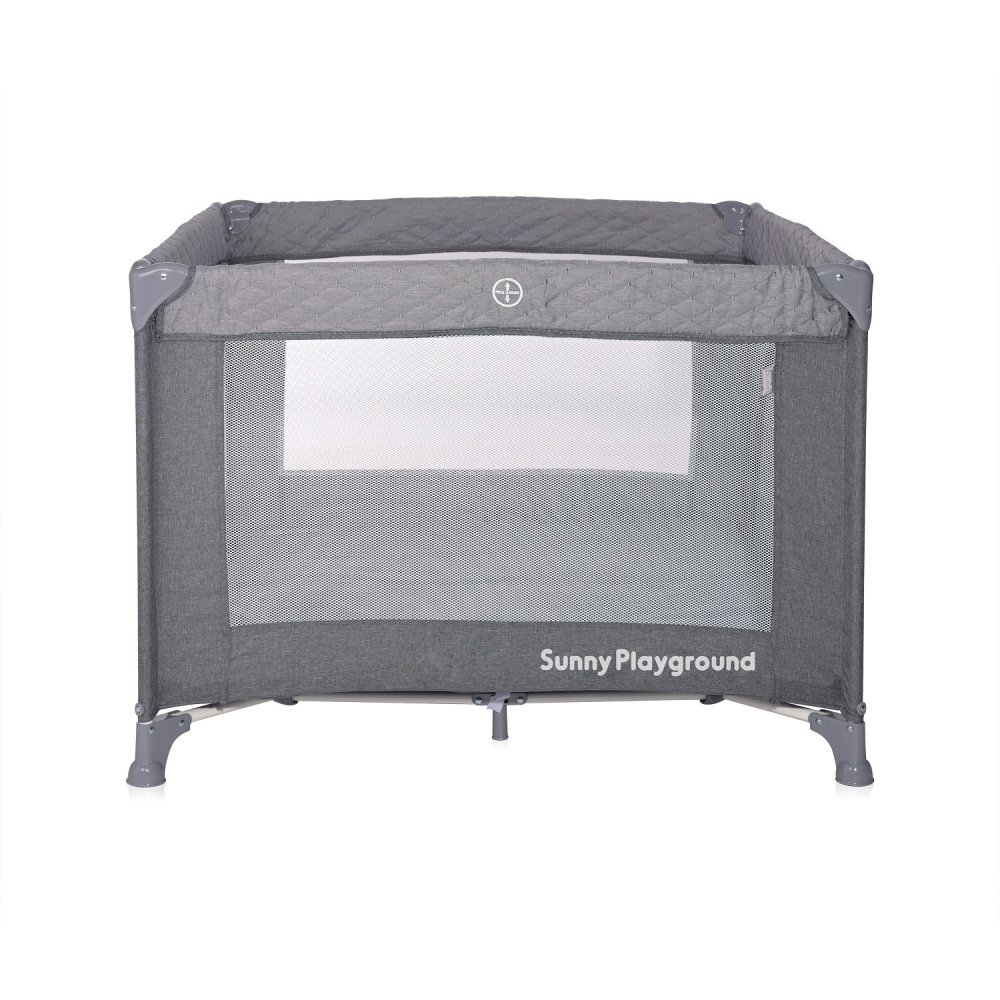 LORELLI Tarc de joaca pentru copii Lorello Sunny Playground Cool Grey Star deschidere laterala cu fermoar geanta de transport