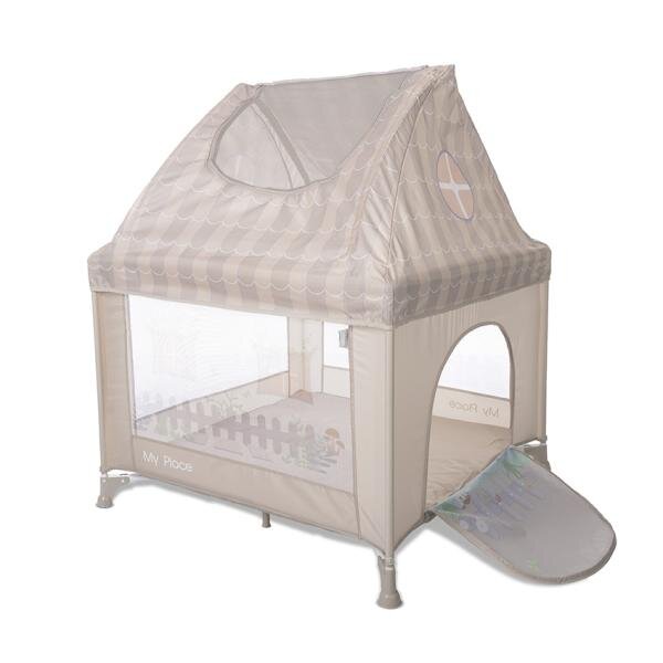 LORELLI Tarc de joaca pentru copii My Place Beige tip casuta 100 x 100 x 125 cm