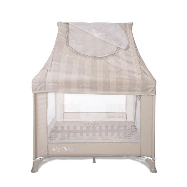 LORELLI Tarc de joaca pentru copii My Place Beige tip casuta 100 x 100 x 125 cm