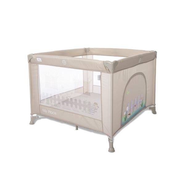 LORELLI Tarc de joaca pentru copii My Place Beige tip casuta 100 x 100 x 125 cm