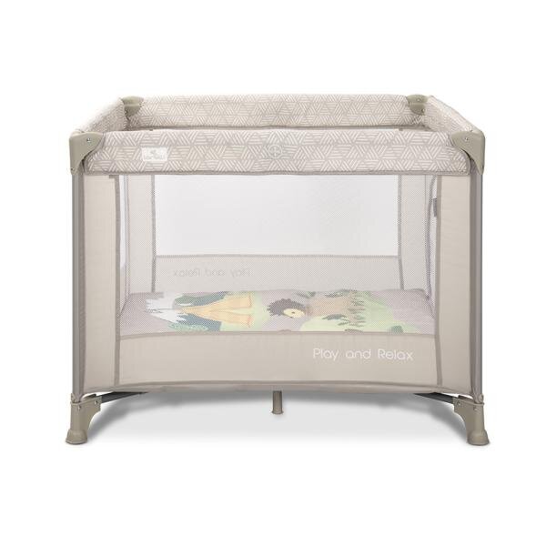 LORELLI Tarc de joaca Play N Relax Beige Camping 100x100x75 cm deschidere laterala cu fermoar geanta de transport