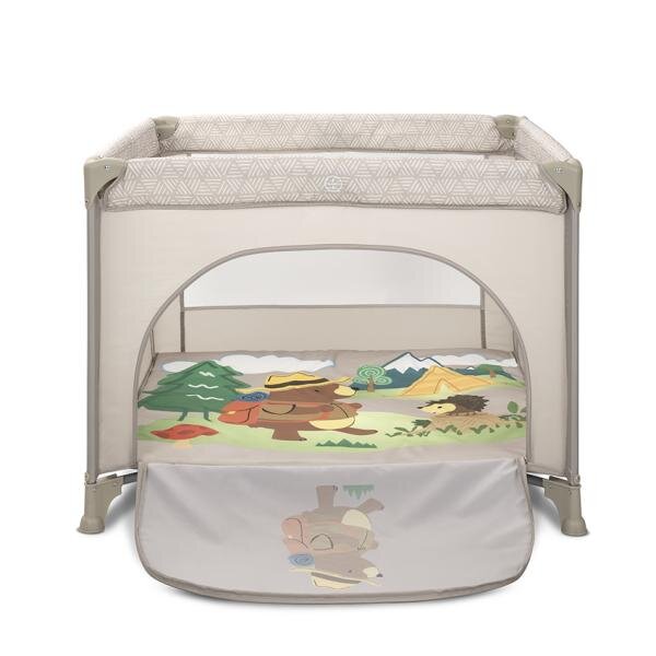 LORELLI Tarc de joaca Play N Relax Beige Camping 100x100x75 cm deschidere laterala cu fermoar geanta de transport