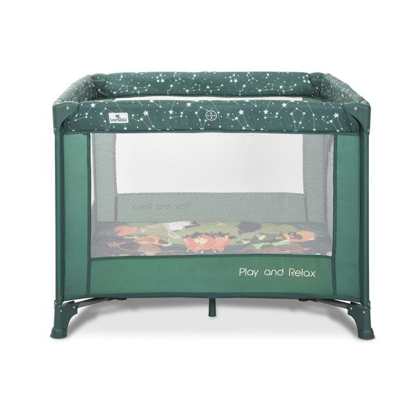 LORELLI Tarc de joaca Play N Relax Green Night 100x100x75 cm deschidere laterala cu fermoar geanta de transport