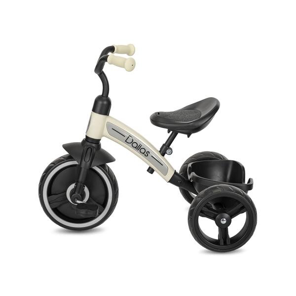 LORELLI Tricicleta pentru copii Dallas Beige 2-6 ani sezut reglabil in inaltime greutate admisa 25 kg