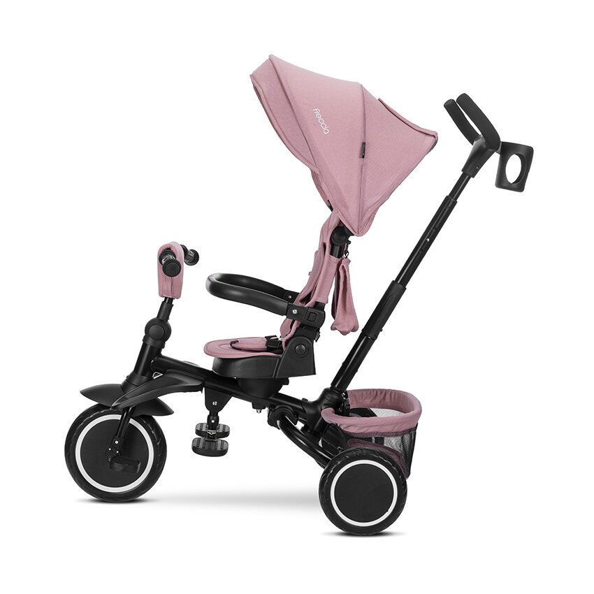 LORELLI Tricicleta pentru copii Freccia Pink multifunctionala pliabila sezut rotativ 360 grade greutate admisa 25 kg roti Eva
