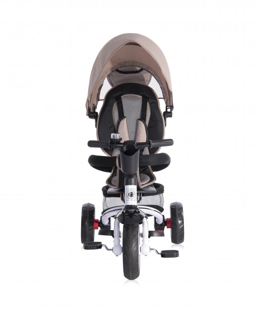 LORELLI Tricicleta pentru copii Rocket Ivory 6 in 1 multifunctionala scaun acoperit cu husa moale spatar reglabil in 2 pozitii suport pentru picioare functie Balance-Bike greutate admisa 20 kg