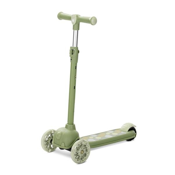 LORELLI Trotineta pentru copii Jetster Green roti din silicon cu Led ghidon reglabil greutate admisa 20 kg