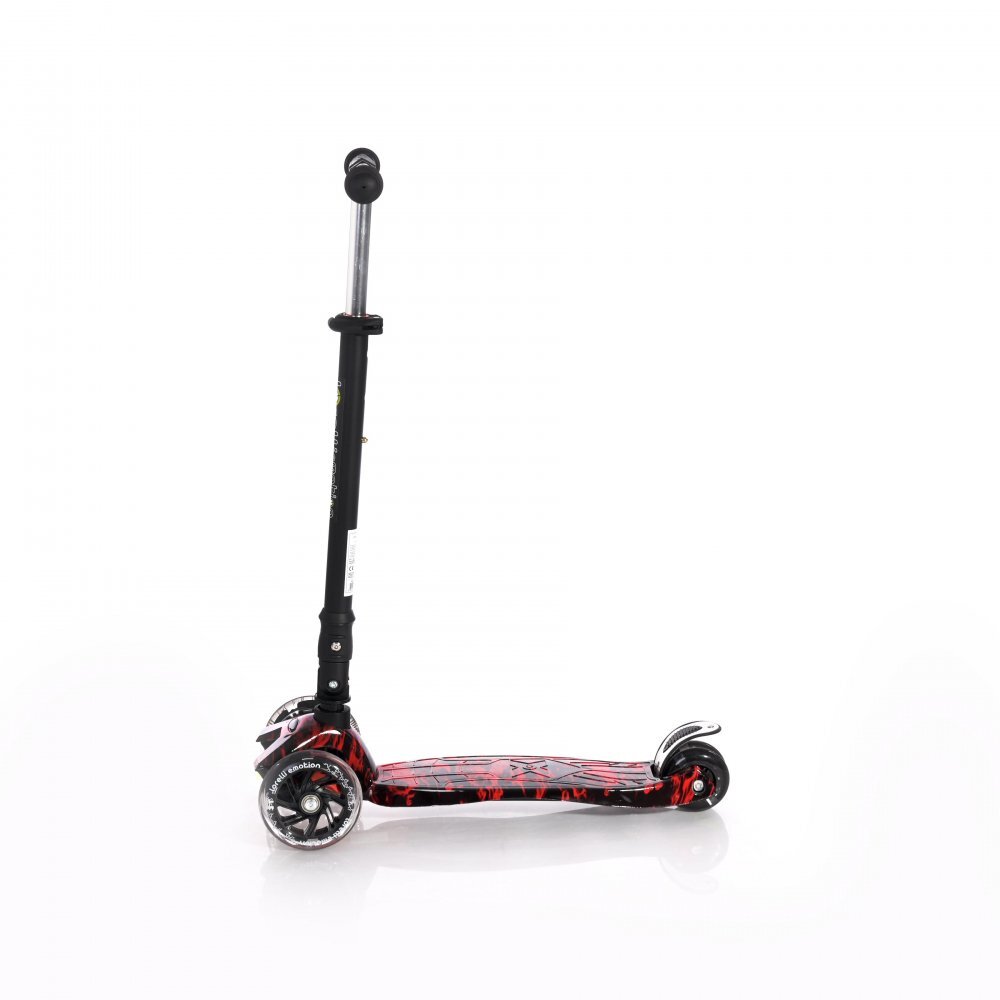 LORELLI Trotineta pentru copii Rapid Red Fire 4 roti LED ghidon reglabil pliabila greutate suportata 50 kg varsta 5 ani+