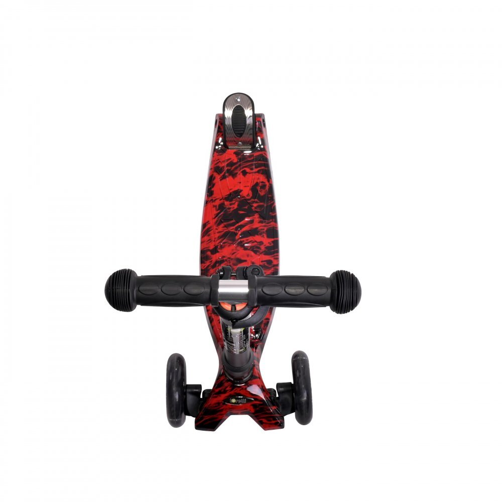 LORELLI Trotineta pentru copii Rapid Red Fire 4 roti LED ghidon reglabil pliabila greutate suportata 50 kg varsta 5 ani+
