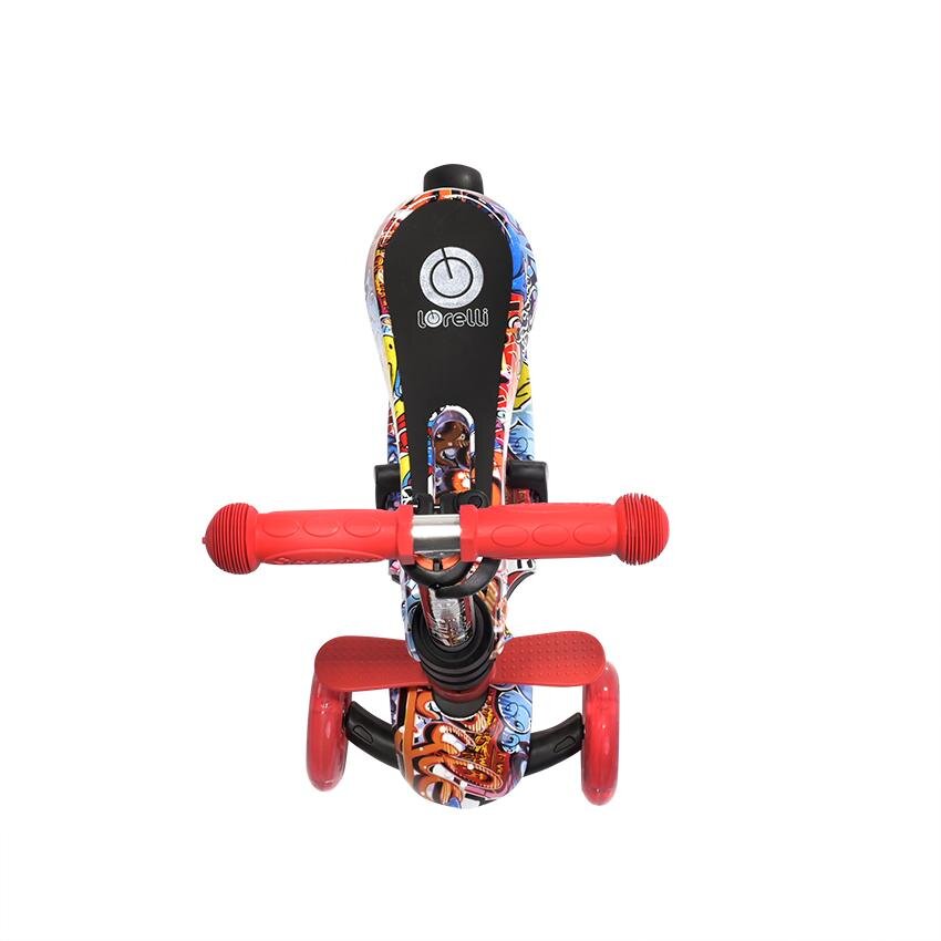 LORELLI Trotineta pentru copii Smart Graffiti 3 roti LED scaun reglabil si detasabil ghidon reglabil greutate suportata 20 kg varsta 3 ani+