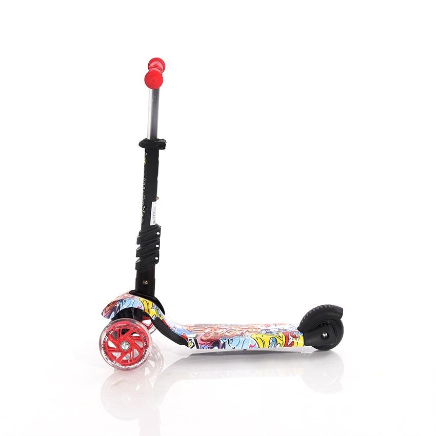 LORELLI Trotineta pentru copii Smart Graffiti 3 roti LED scaun reglabil si detasabil ghidon reglabil greutate suportata 20 kg varsta 3 ani+
