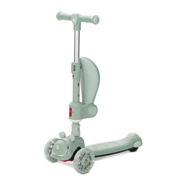 LORELLI Trotineta pentru copii Swiftie Ocean Wave pliabila roti cu led sezut pliabil ghidon reglabil platforma cu lumini si melodii greutate admisa 50 kg