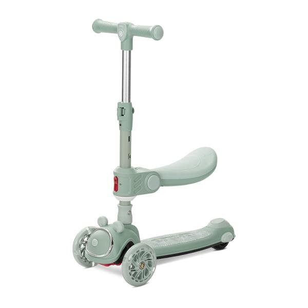 LORELLI Trotineta pentru copii Swiftie Ocean Wave pliabila roti cu led sezut pliabil ghidon reglabil platforma cu lumini si melodii greutate admisa 50 kg