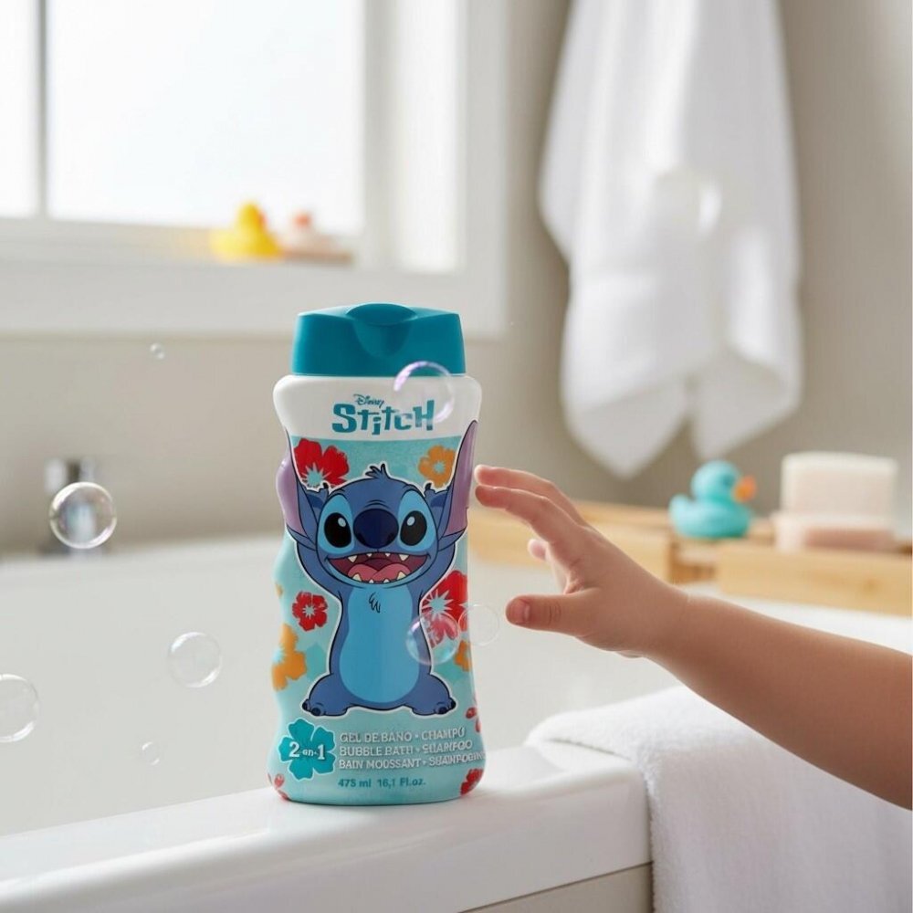 Lorenay Gel de dus pentru copii si sampon 2 in 1 Stitch 475 ml