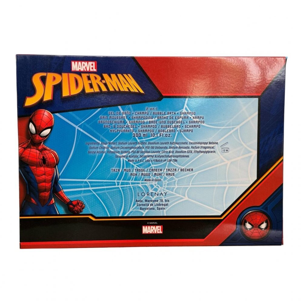 Lorenay Set copii cu gel de dus sampon si cana Marvel Spider-Man