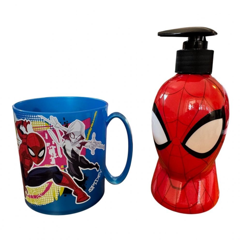 Lorenay Set copii cu gel de dus sampon si cana Marvel Spider-Man