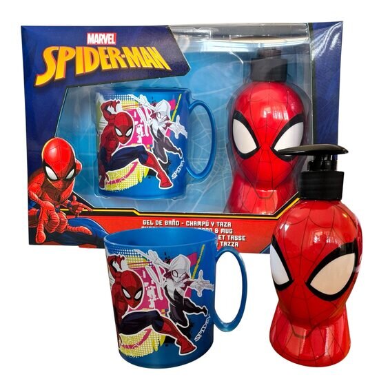 Lorenay Set copii cu gel de dus sampon si cana Marvel Spider-Man