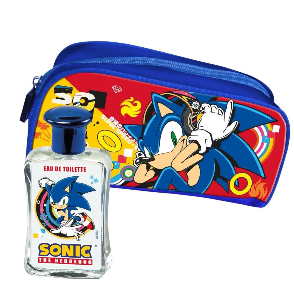 Lorenay Set cosmetic pentru baieti Sonic the Hedgehog cu apa de toaleta 50 ml si borseta Sega