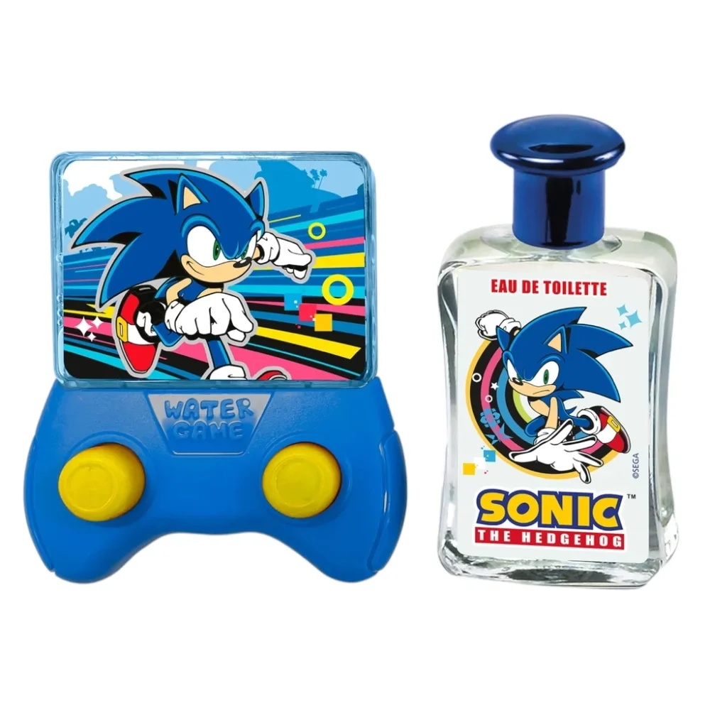 Lorenay Set cosmetic pentru baieti Sonic the Hedgehog cu apa de toaleta 50 ml si joc cu inele Sega