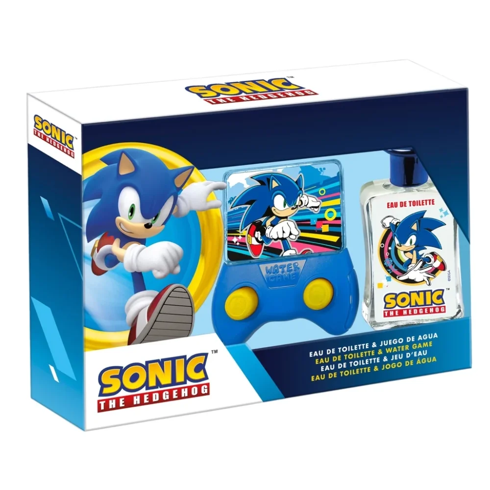 Lorenay Set cosmetic pentru baieti Sonic the Hedgehog cu apa de toaleta 50 ml si joc cu inele Sega