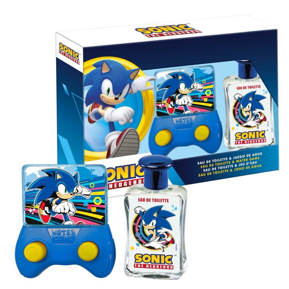 Lorenay Set cosmetic pentru baieti Sonic the Hedgehog cu apa de toaleta 50 ml si joc cu inele Sega
