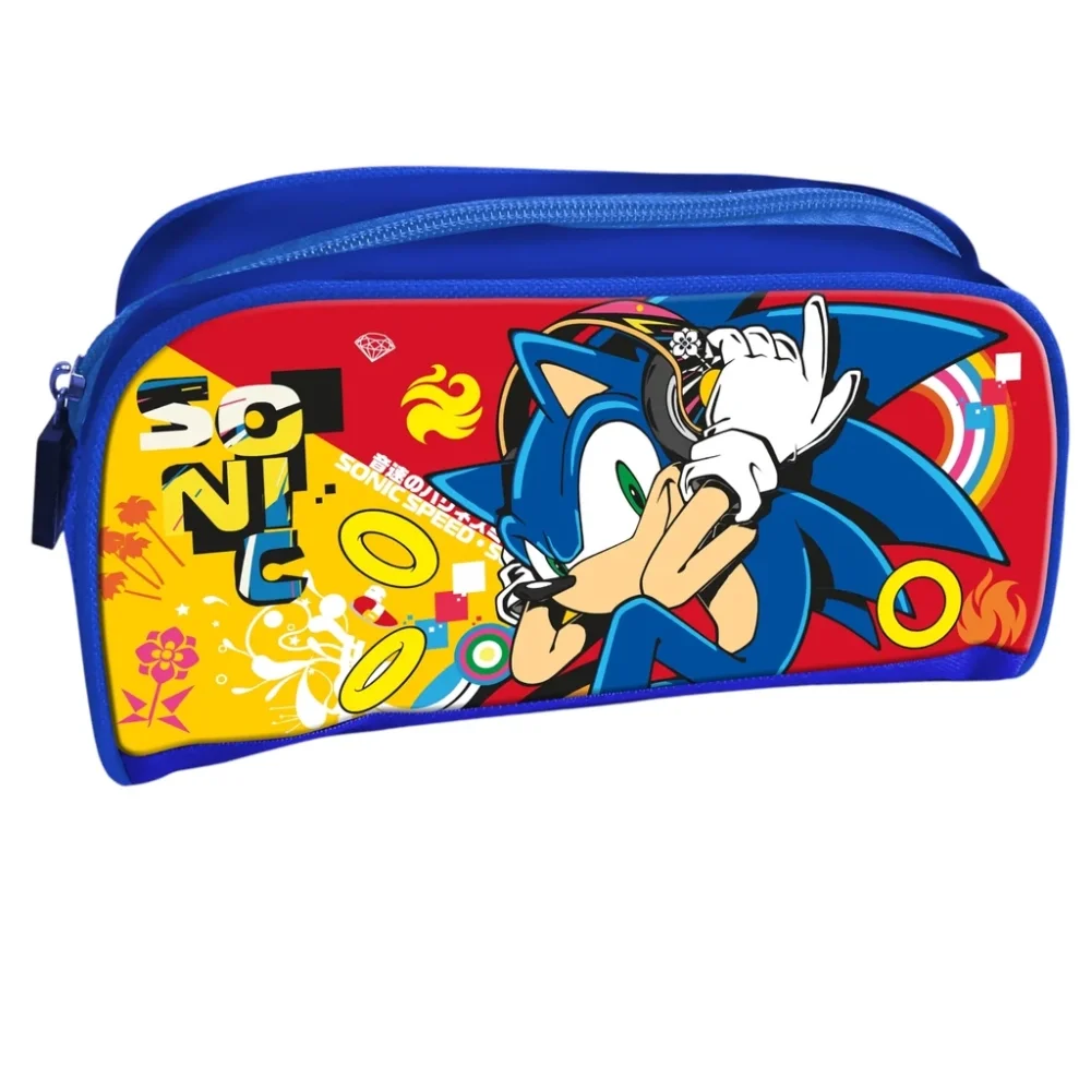 Lorenay Set cosmetic pentru baieti Sonic the Hedgehog cu spumant de baie si sampon 200 ml balsam de buze 4 g si borseta Sega