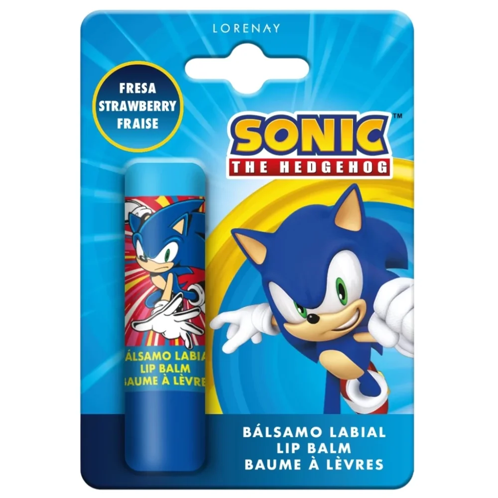 Lorenay Set cosmetic pentru baieti Sonic the Hedgehog cu spumant de baie si sampon 200 ml balsam de buze 4 g si borseta Sega