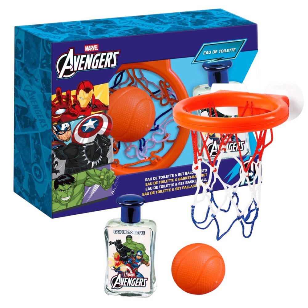 Lorenay Set cu apa de toaleta 50 ml si cos de baschet pentru baieti Avengers Marvel