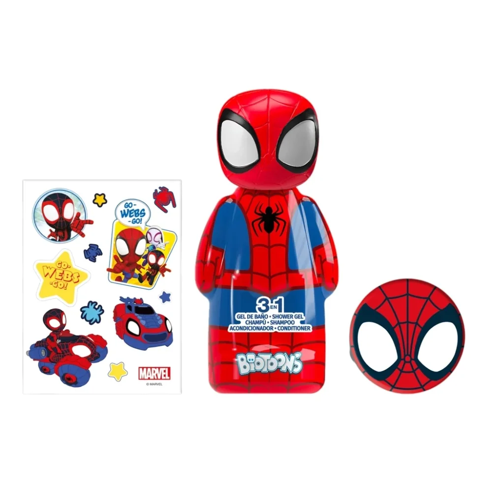 Lorenay Set de baie pentru baieti Spidey and His Amazing Friends cu gel de dus 3 in 1 Marvel 300 ml bomba de baie 100 g si tatuaje