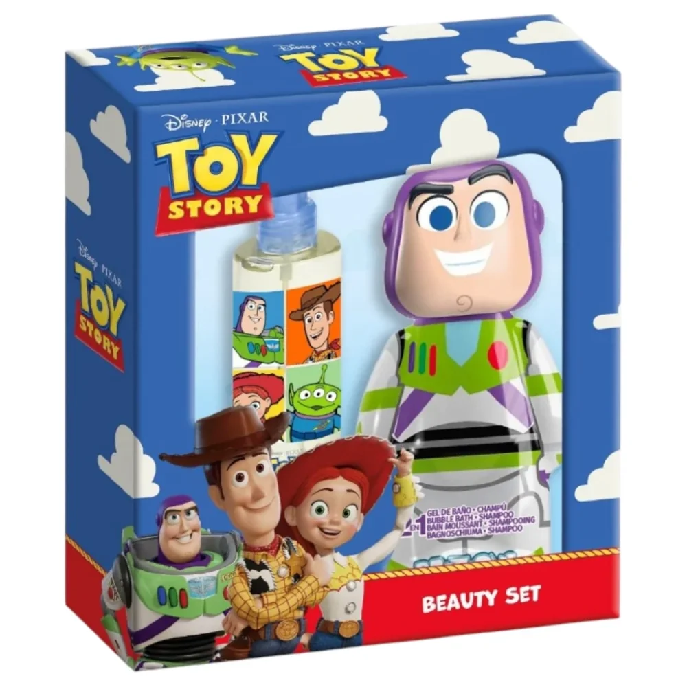 Lorenay Set de baie pentru baieti Toy Story Buzz Lightyear cu gel de dus sampon si balsam 3 in 1 Disney Pixar 300 ml si apa de toaleta 100 ml
