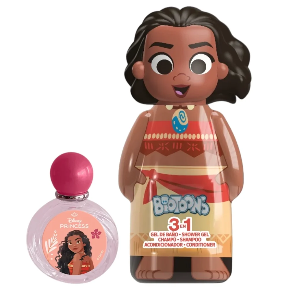 Lorenay Set de baie Vaiana cu gel de dus sampon si balsam 3 in 1 Disney 300 ml si apa de toaleta 100 ml