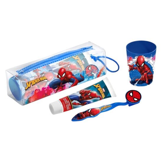 Lorenay Set ingrijire dentara pentru copii pahar pasta de dinti periuta si etui Spiderman