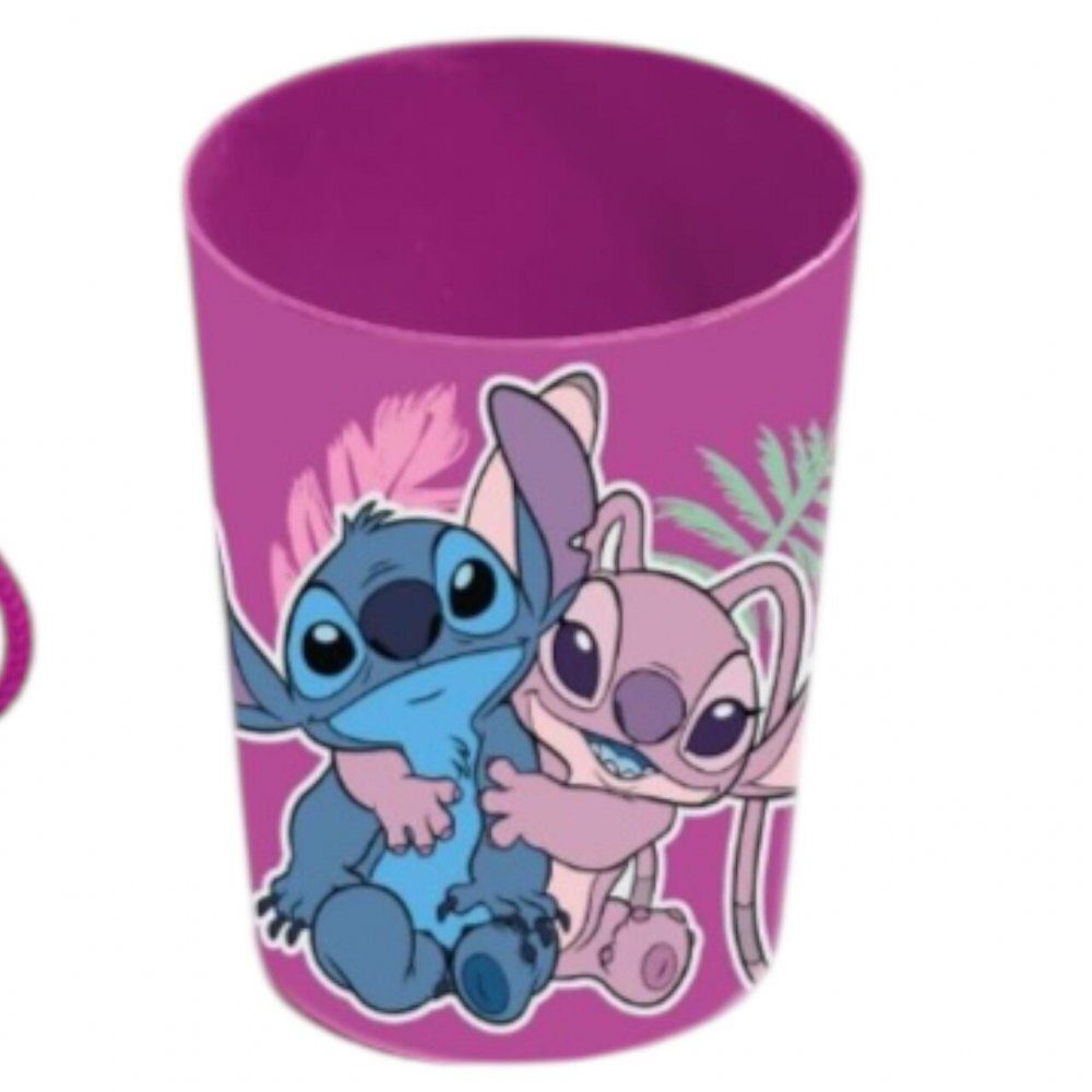 Lorenay Set ingrijire dentara pentru copii pahar pasta de dinti periuta si etui Stitch