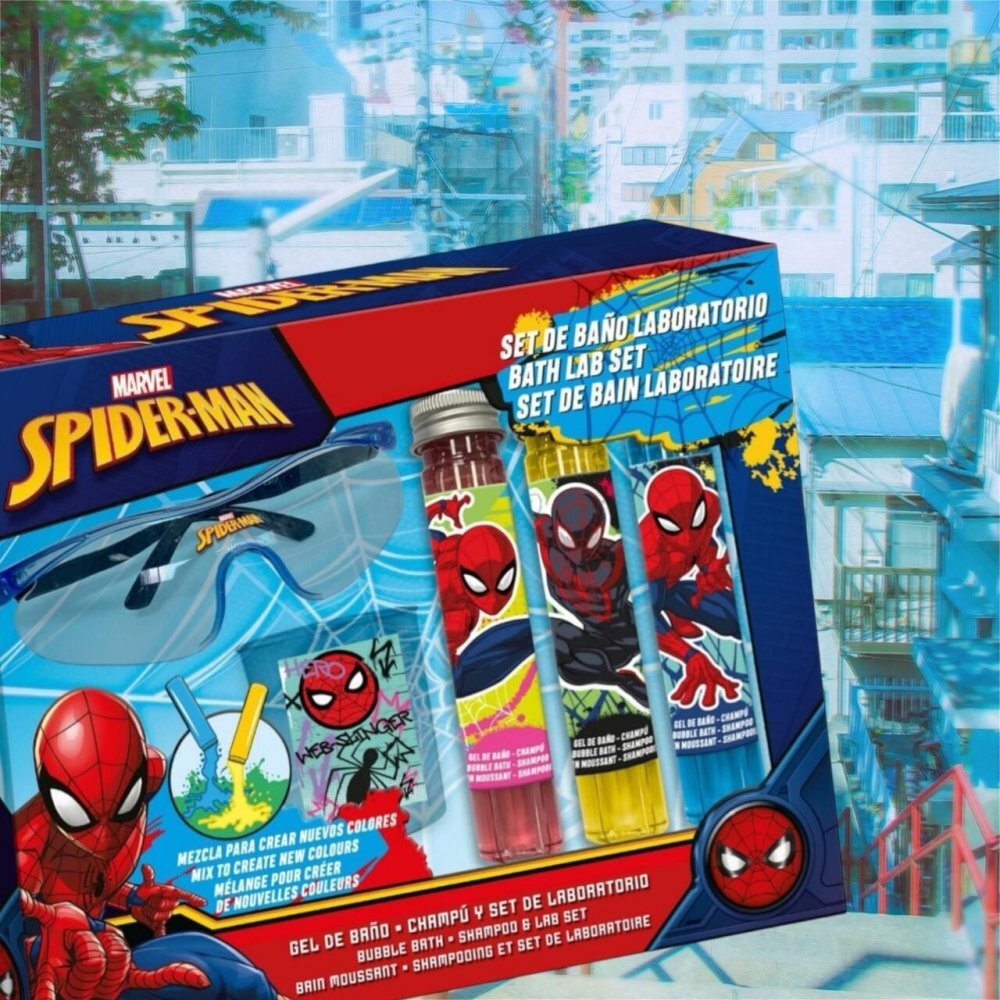 Lorenay Set Laborator cosmetic pentru baie si joaca Spiderman