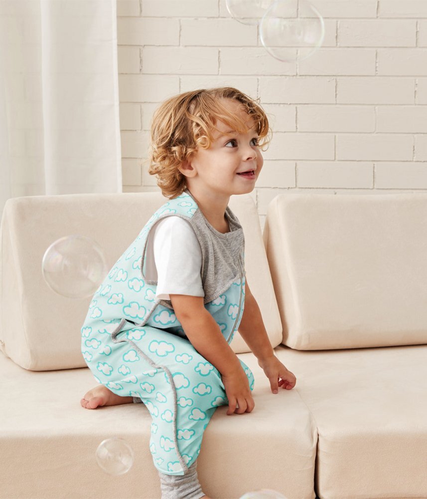 Love to Dream Sac de dormit cu picioruse si maneca scurta 0.2 Tog 4 ani Turquoise