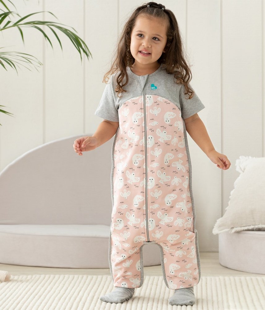 Love to Dream Sac de dormit cu picioruse si maneca scurta Rosa 1 Tog 3 ani