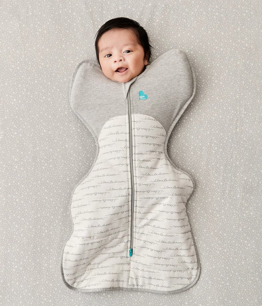 Love to Dream Sac de dormit pentru infasat Swaddle Up Alb Gri 2.2-3.8 kg 2.5 Tog